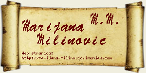 Marijana Milinović vizit kartica